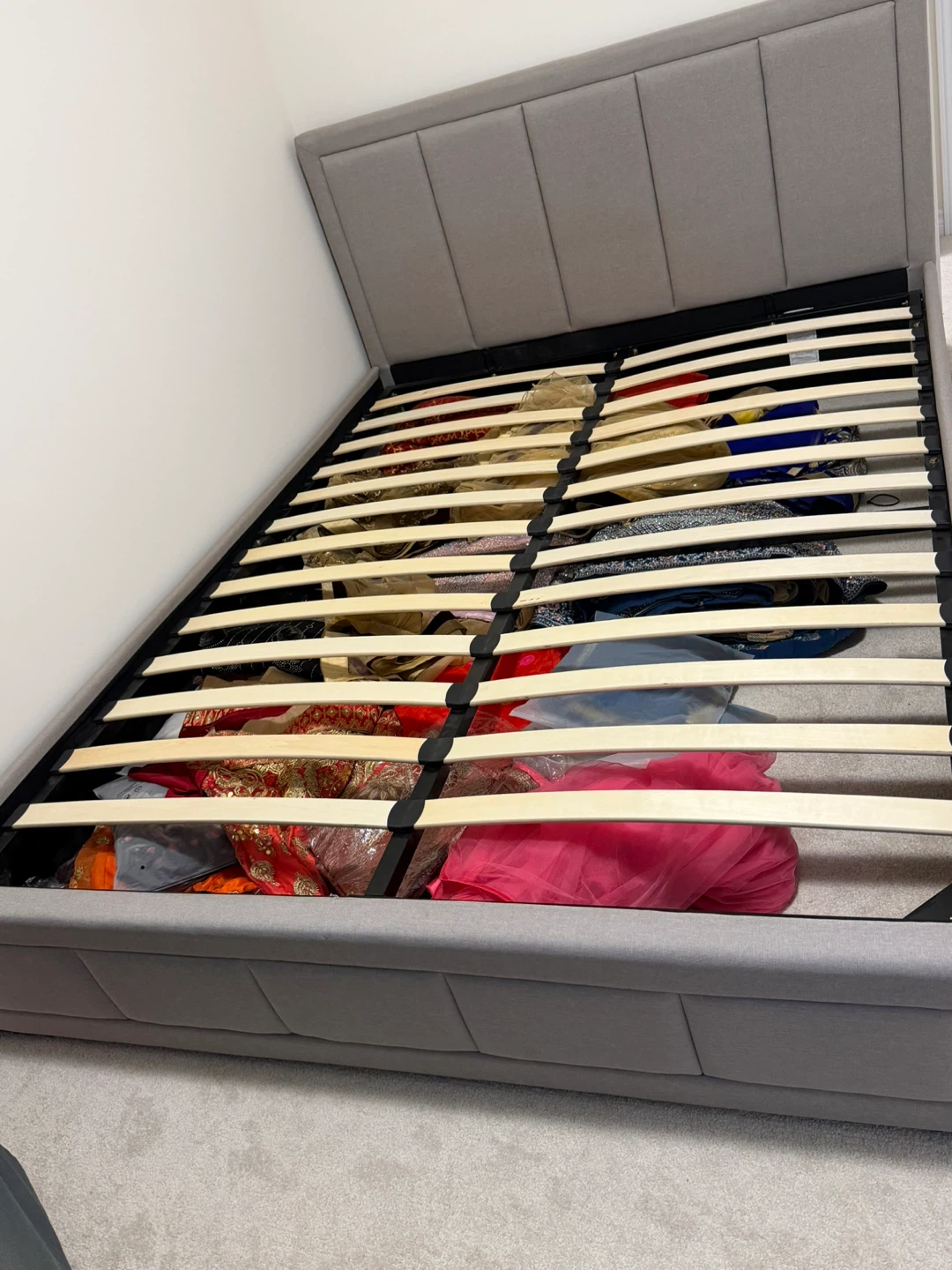Upholstered Platform Bed Frame with Storage - photo 4