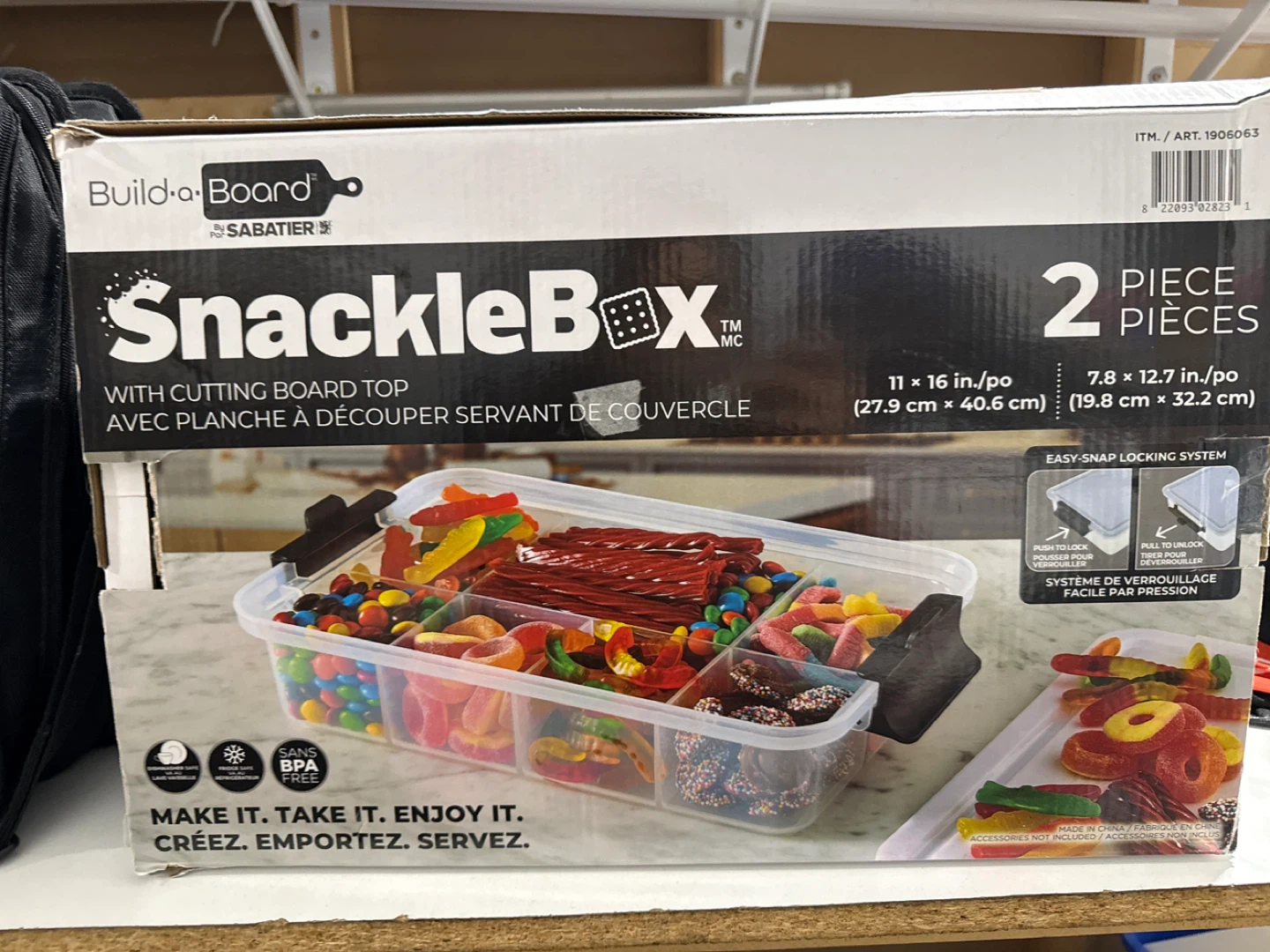 Build-a-Board SnackleBox 2-Piece Set with Cutting Board Top