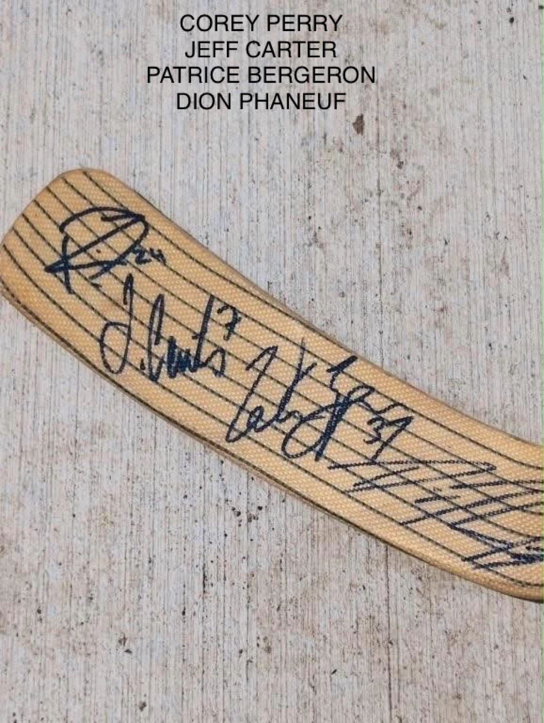 Autographed Team Canada stick