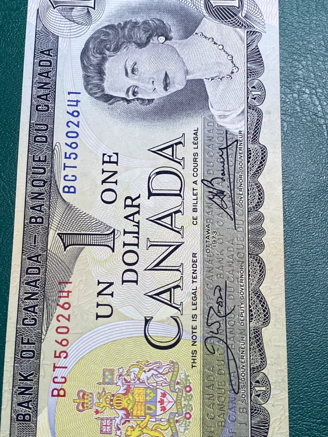 Bank of Canada One Dollar Bill - photo 3