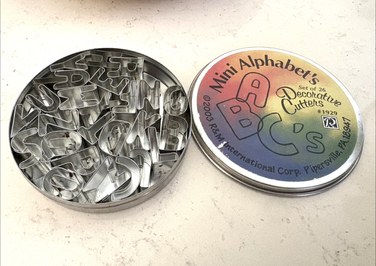 R&M International Mini Alphabet Decorative Cutters