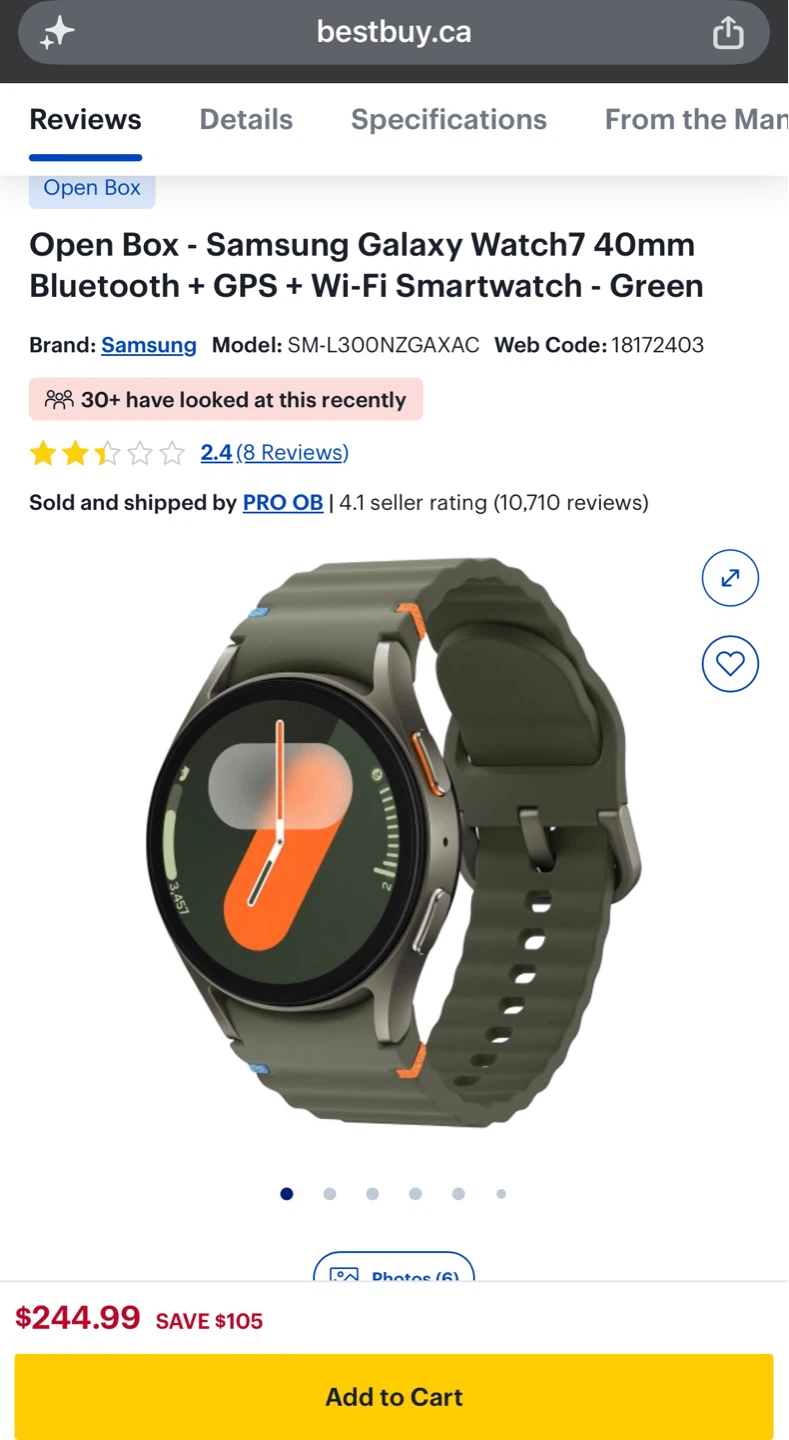 Samsung Galaxy Watch7 40mm Bluetooth Smartwatch - Green - photo 5