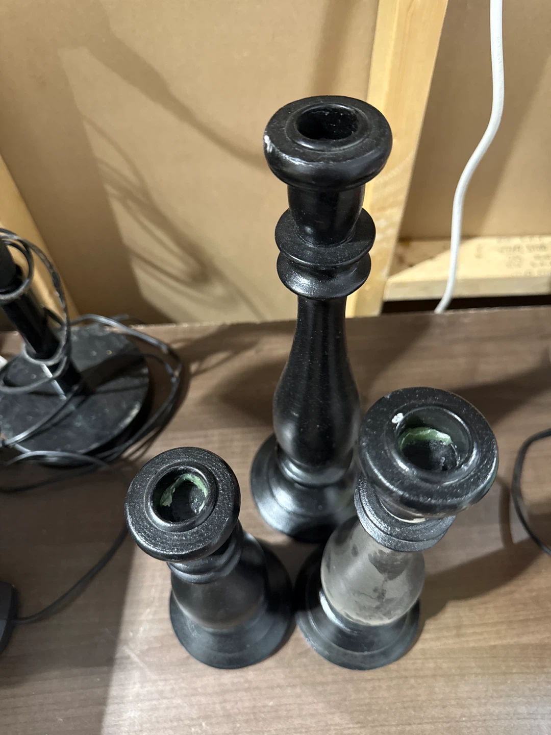 Set of 3 Black Candlesticks - photo 2