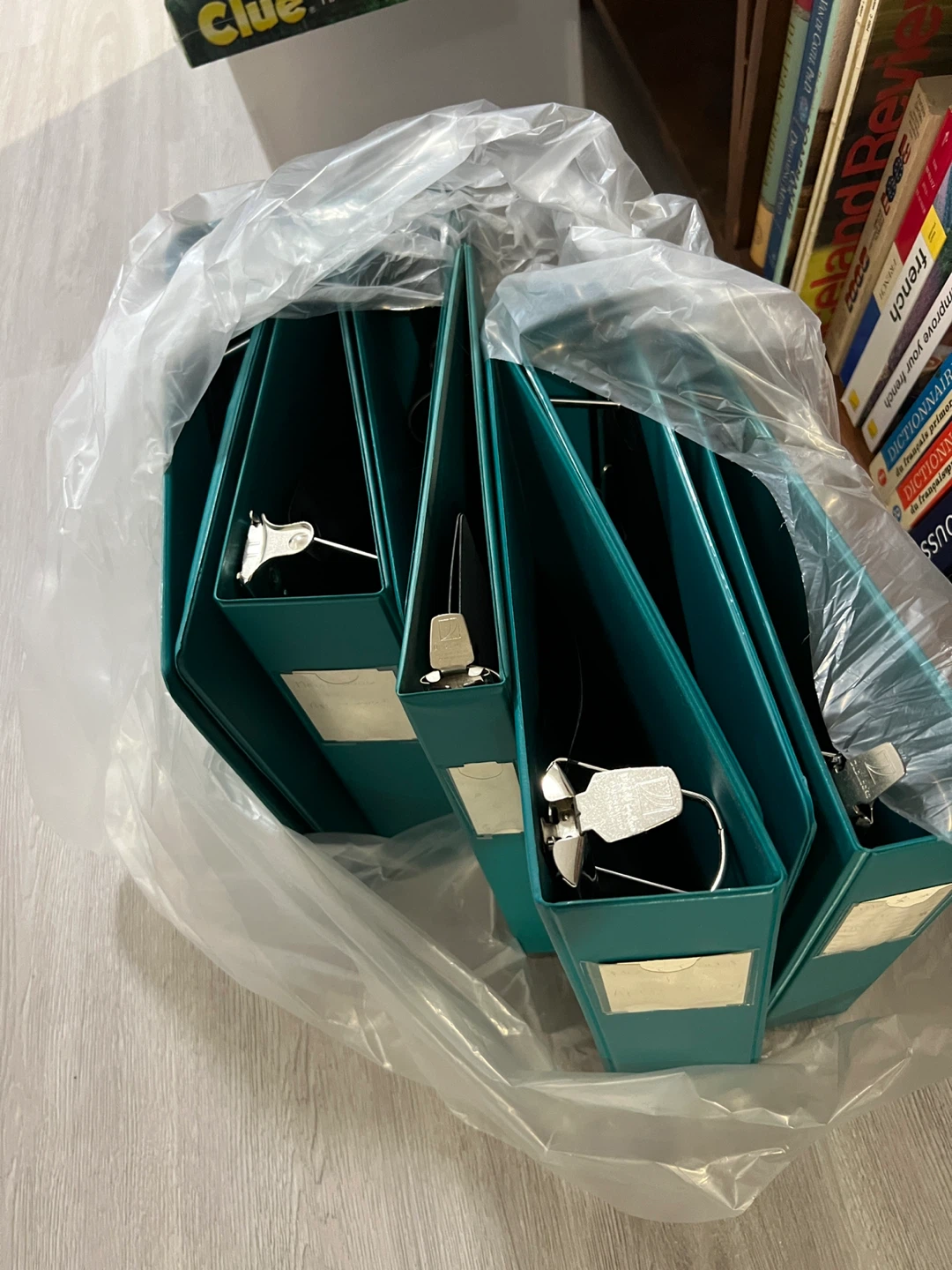 Teal 3 ring binders - Set of 6