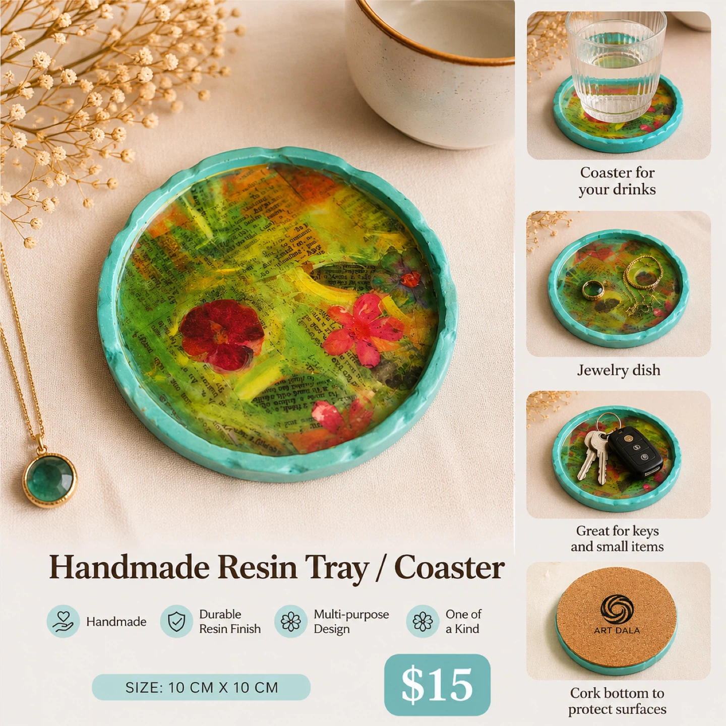 Handmade Resin Tray / Coaster