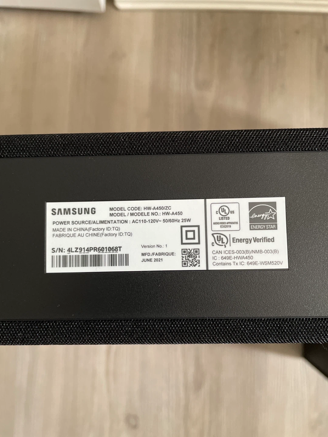 Samsung HW-A450/ZC Soundbar with Subwoofer - photo 2