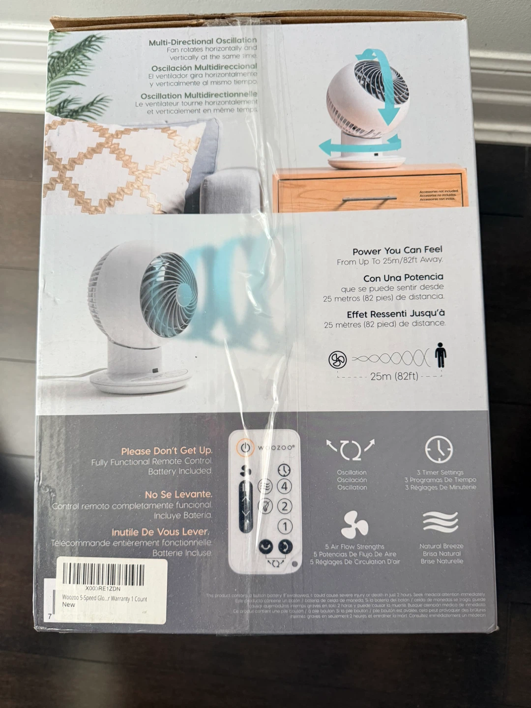 WOOZOO Globe Fan by IRIS USA, White - photo 3