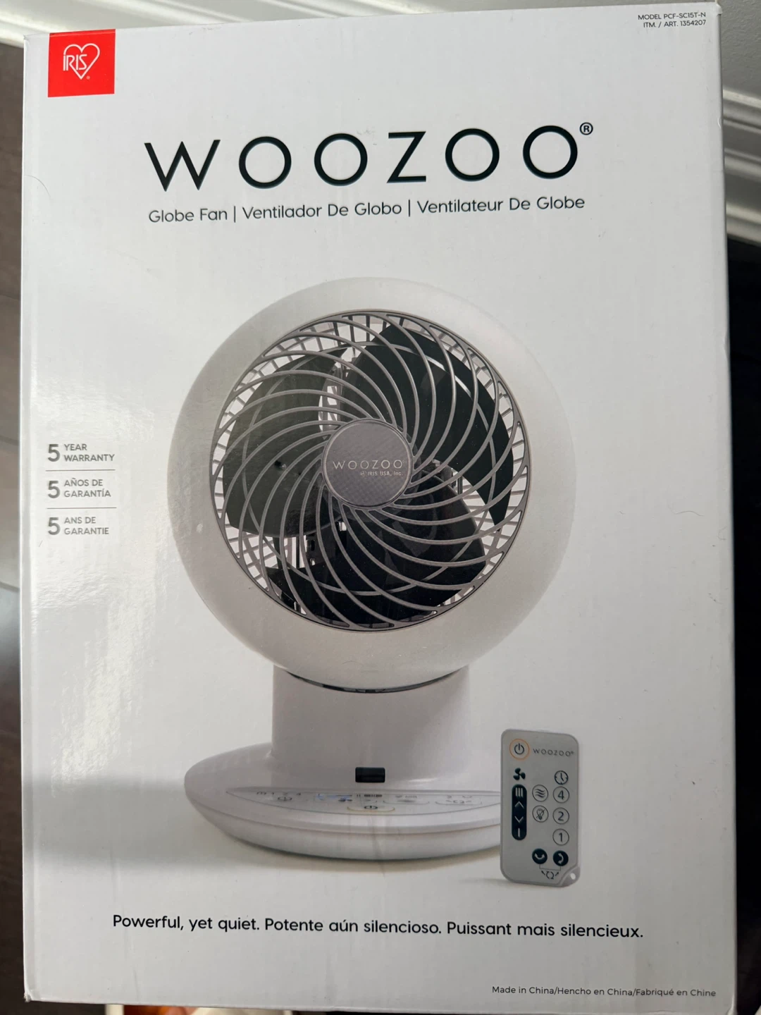 WOOZOO Globe Fan by IRIS USA, White - photo 2