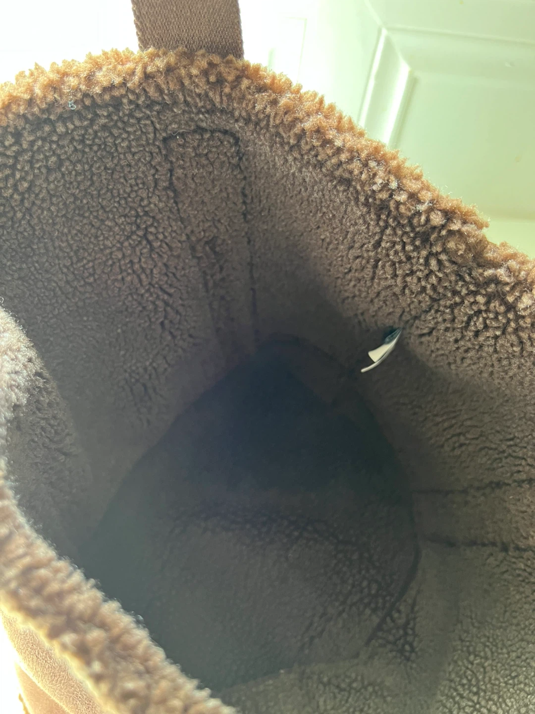 Brown Sherpa Lined Tote Bag - photo 2