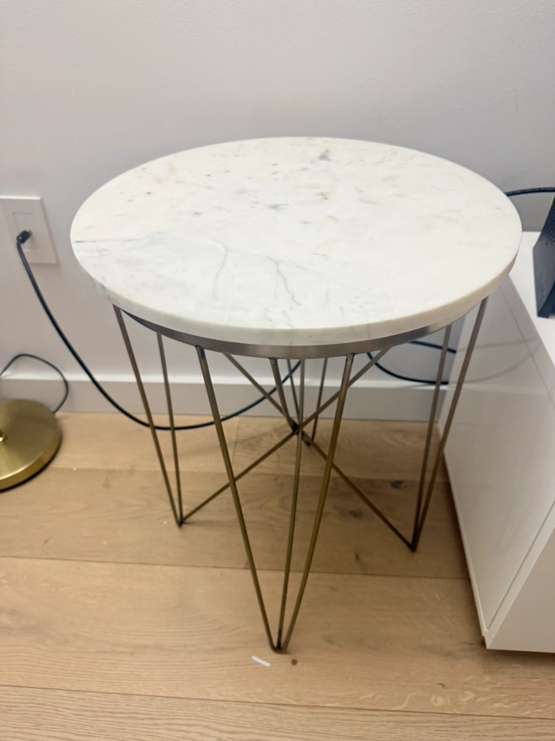 Marble Top Nesting Side Tables Set of 2