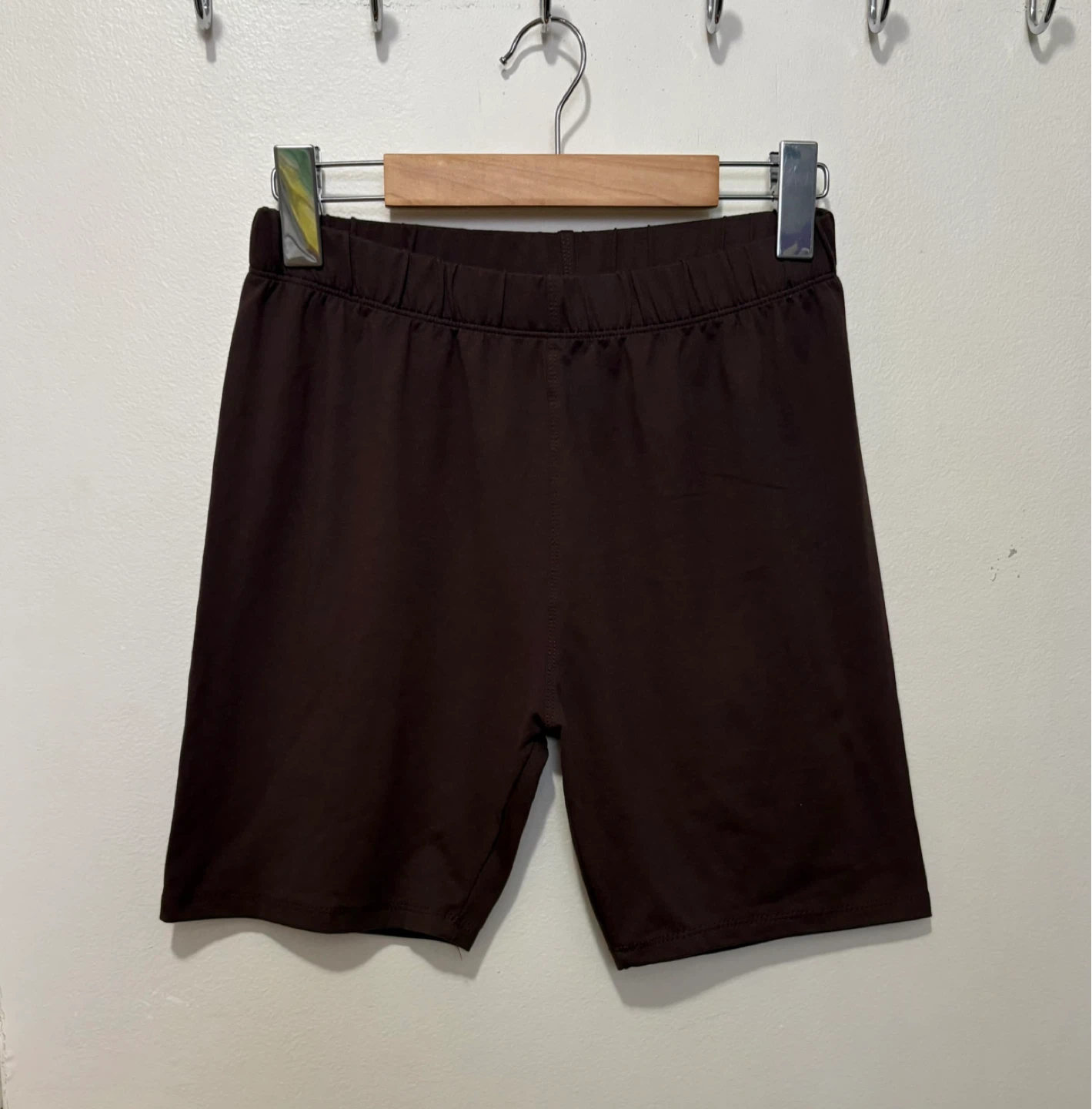 Women’s JUST COZY Mocha Brown Bike Shorts- Size M/L