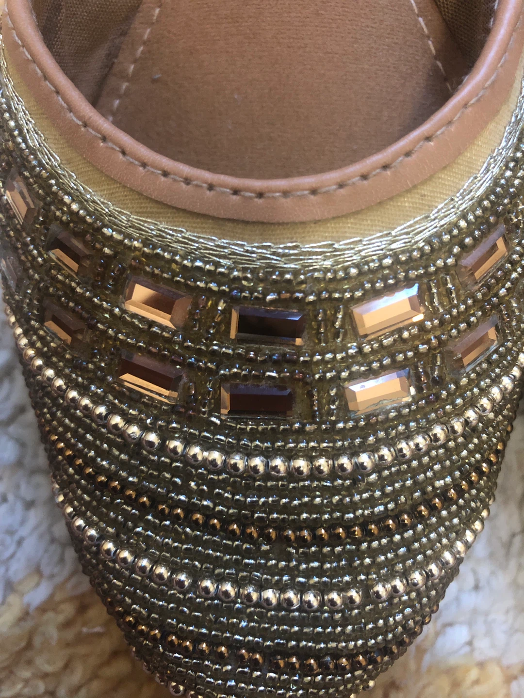 Embellished Flat Shoes - Gold - photo 4