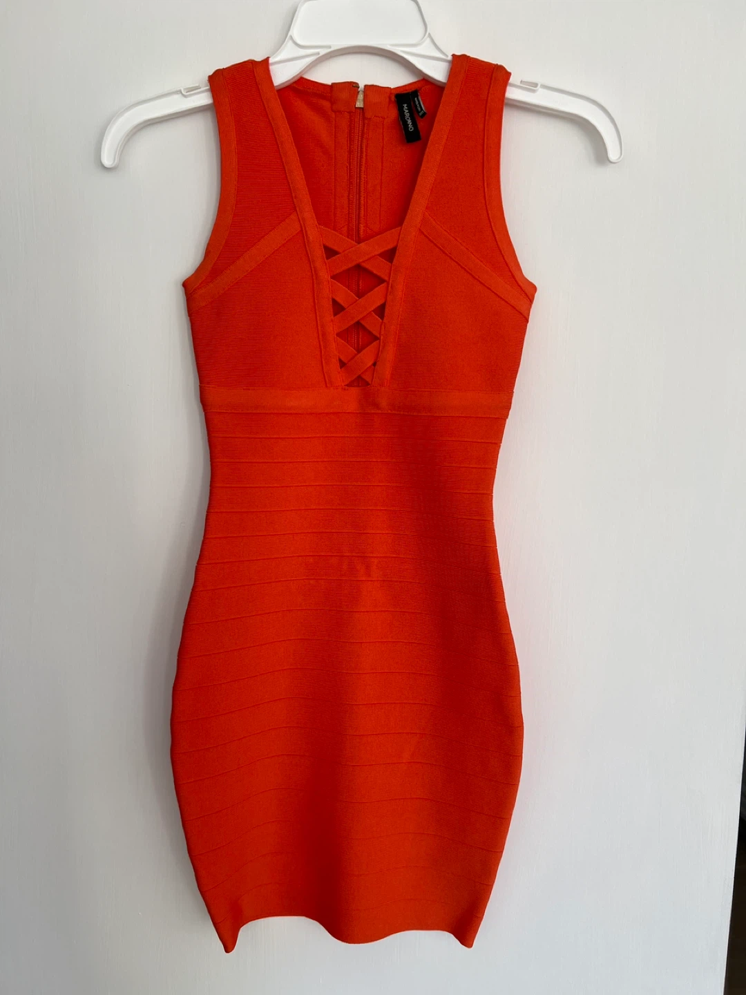Marciano Orange Bandage Dress XXS