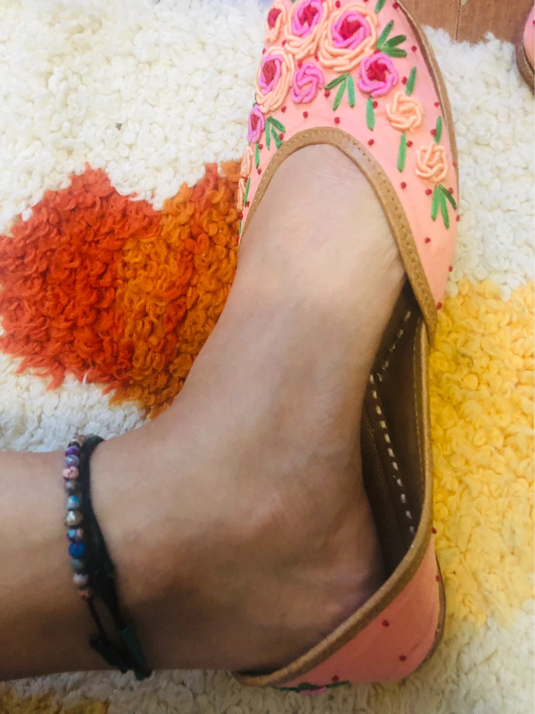 Pink Embroidered Jutti Shoes - photo 4
