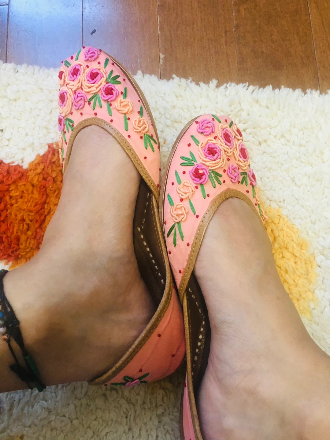 Pink Embroidered Jutti Shoes - photo 3
