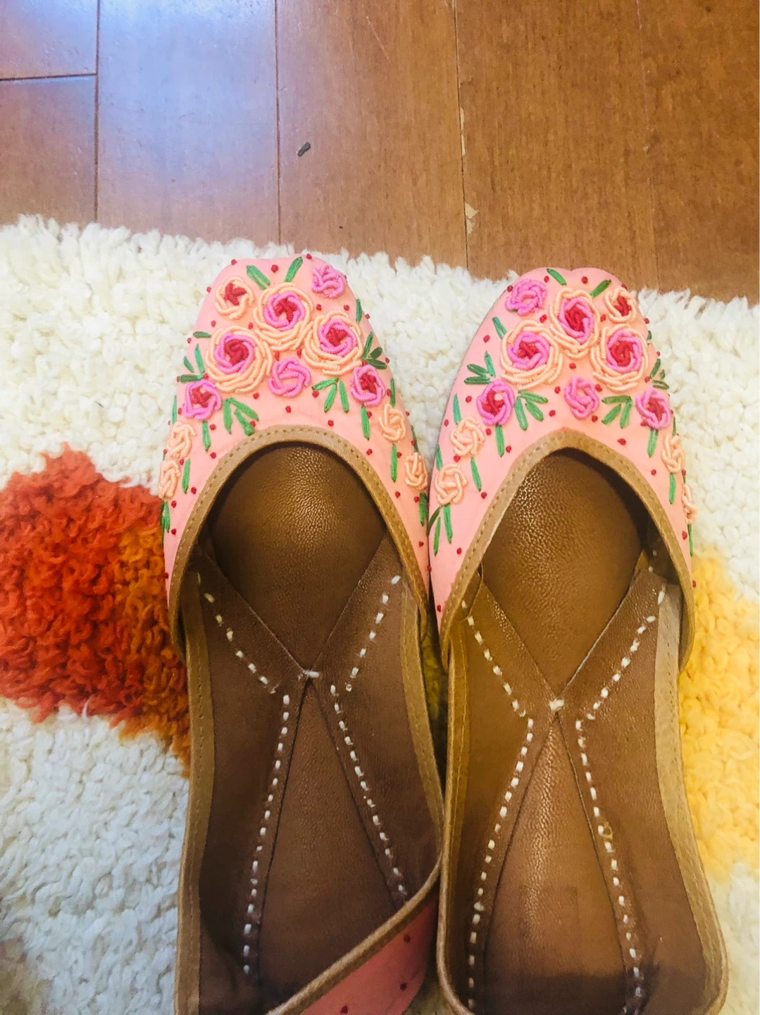 Pink Embroidered Jutti Shoes - photo 2