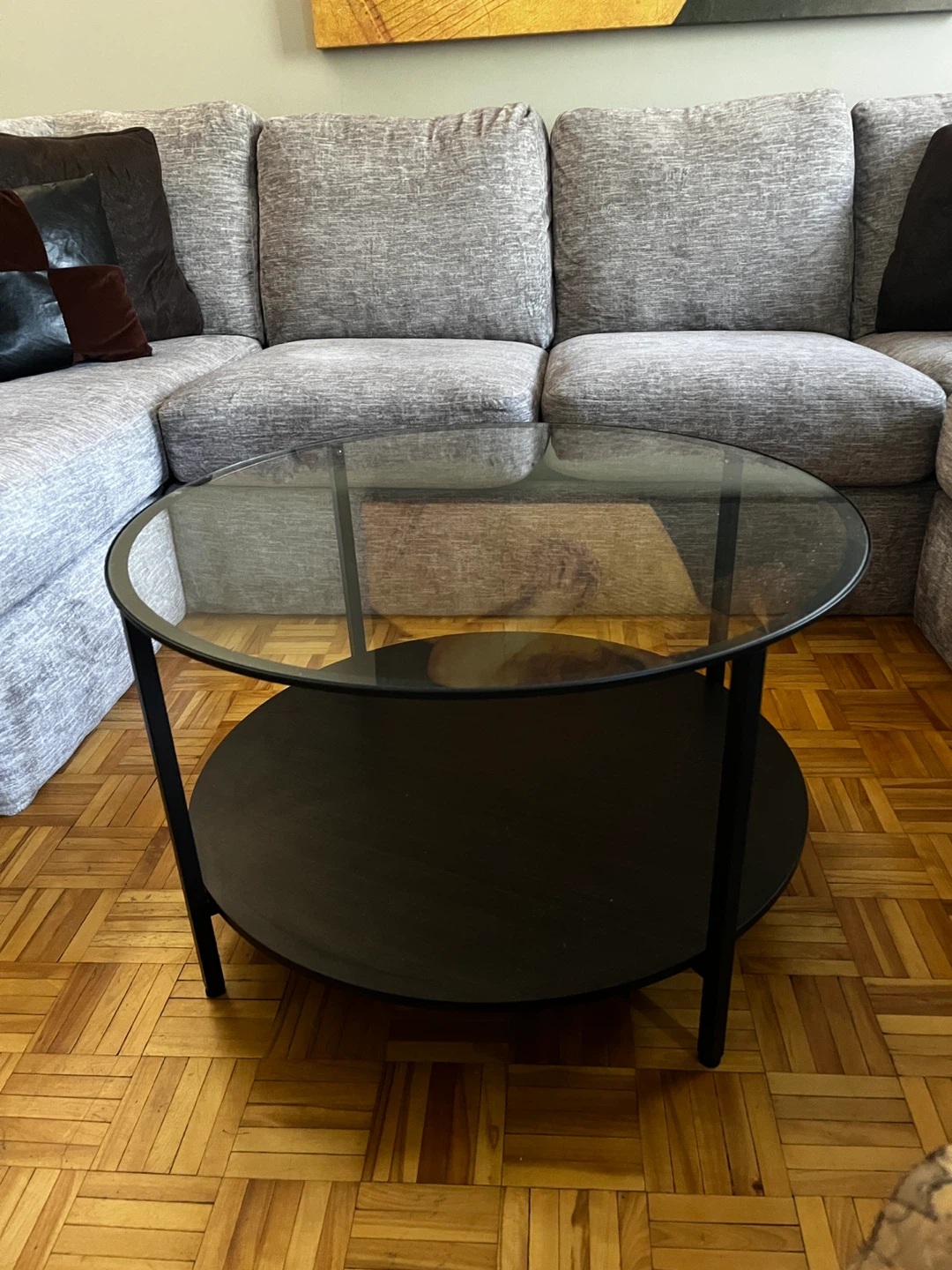 Round Glass Top Coffee Table - photo 3