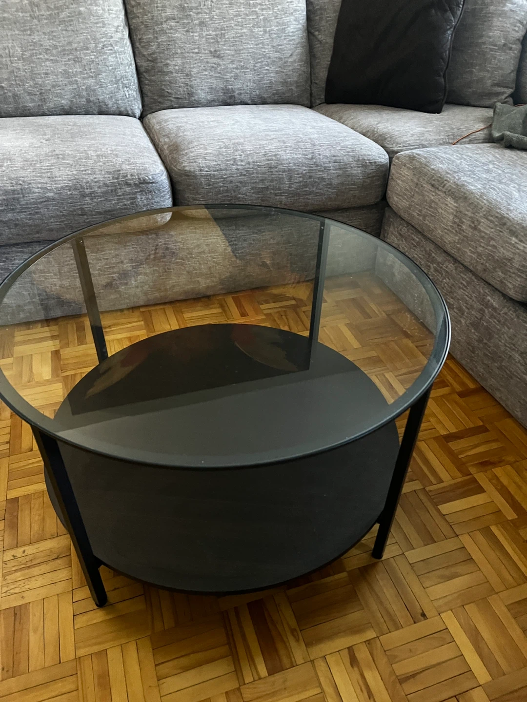 Round Glass Top Coffee Table - photo 2
