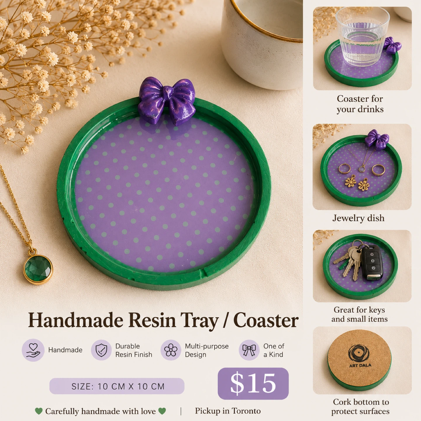 Handmade Resin Tray / Coaster