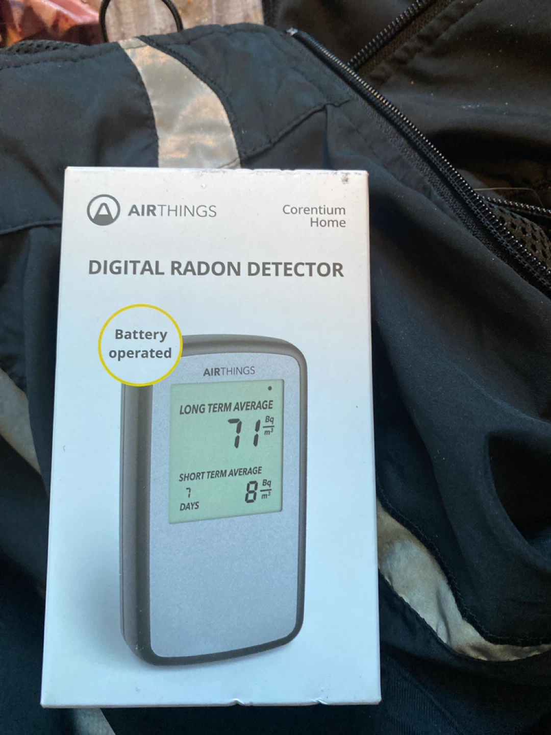 Airthings Corentium Battery Powered Digital Home Radon Detector
