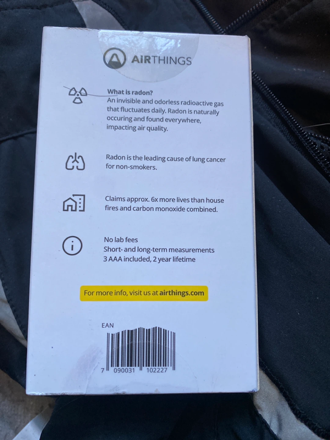 Airthings Corentium Battery Powered Digital Home Radon Detector - photo 2