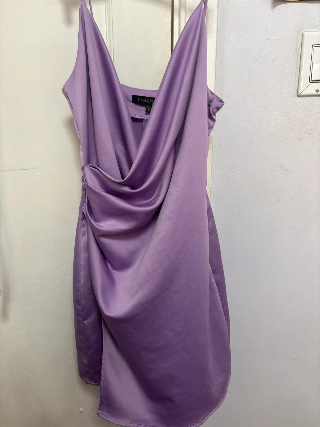 Dynamite Lilac Satin Cowl Neck Dress - photo 2