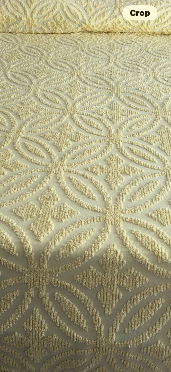 Vintage chenille bedspread Yellow