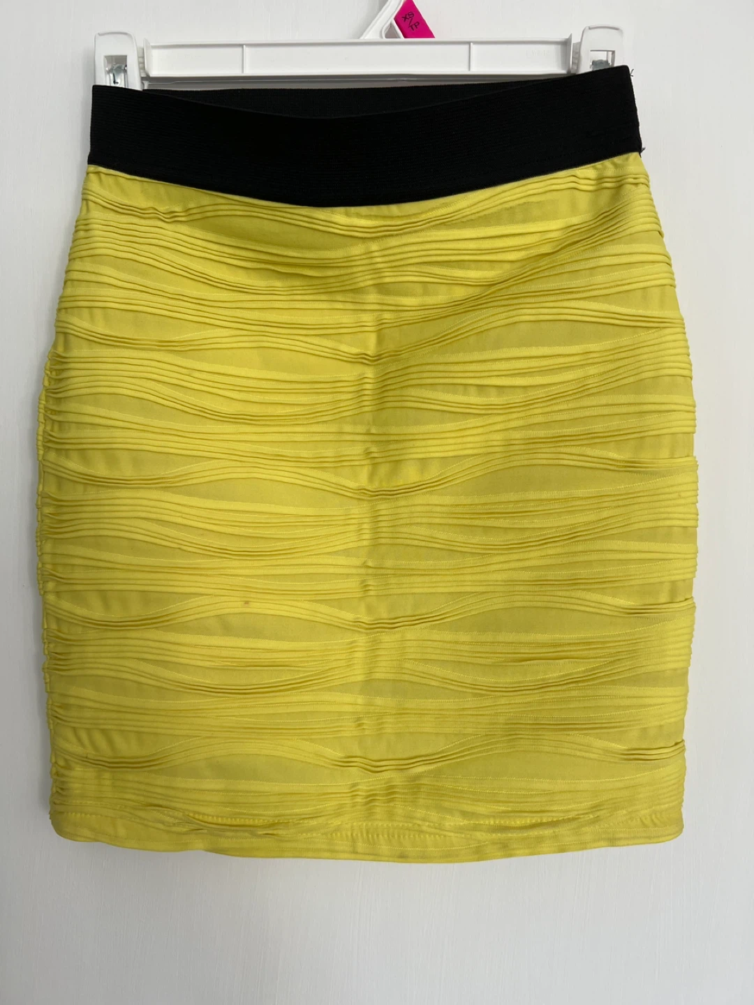 XXI Yellow Textured Mini Skirt