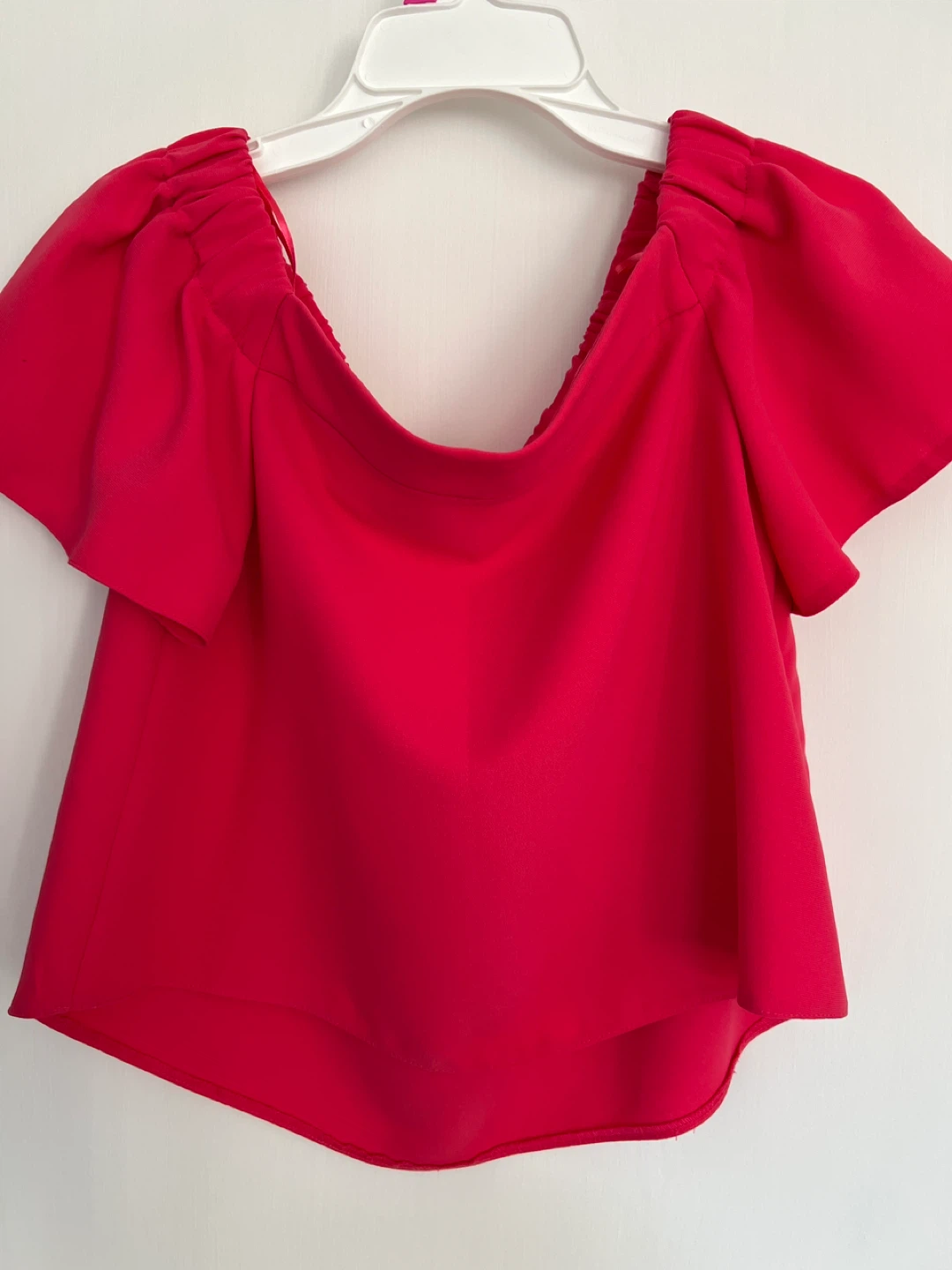 TOPSHOP Pink Bardot Top Size US 4