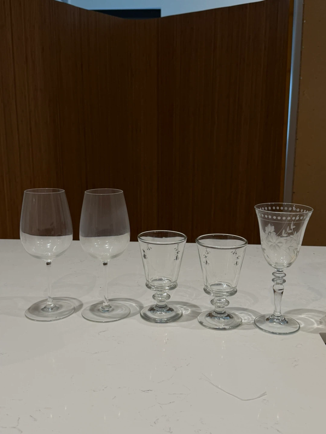 Set of 5 Assorted Glassware