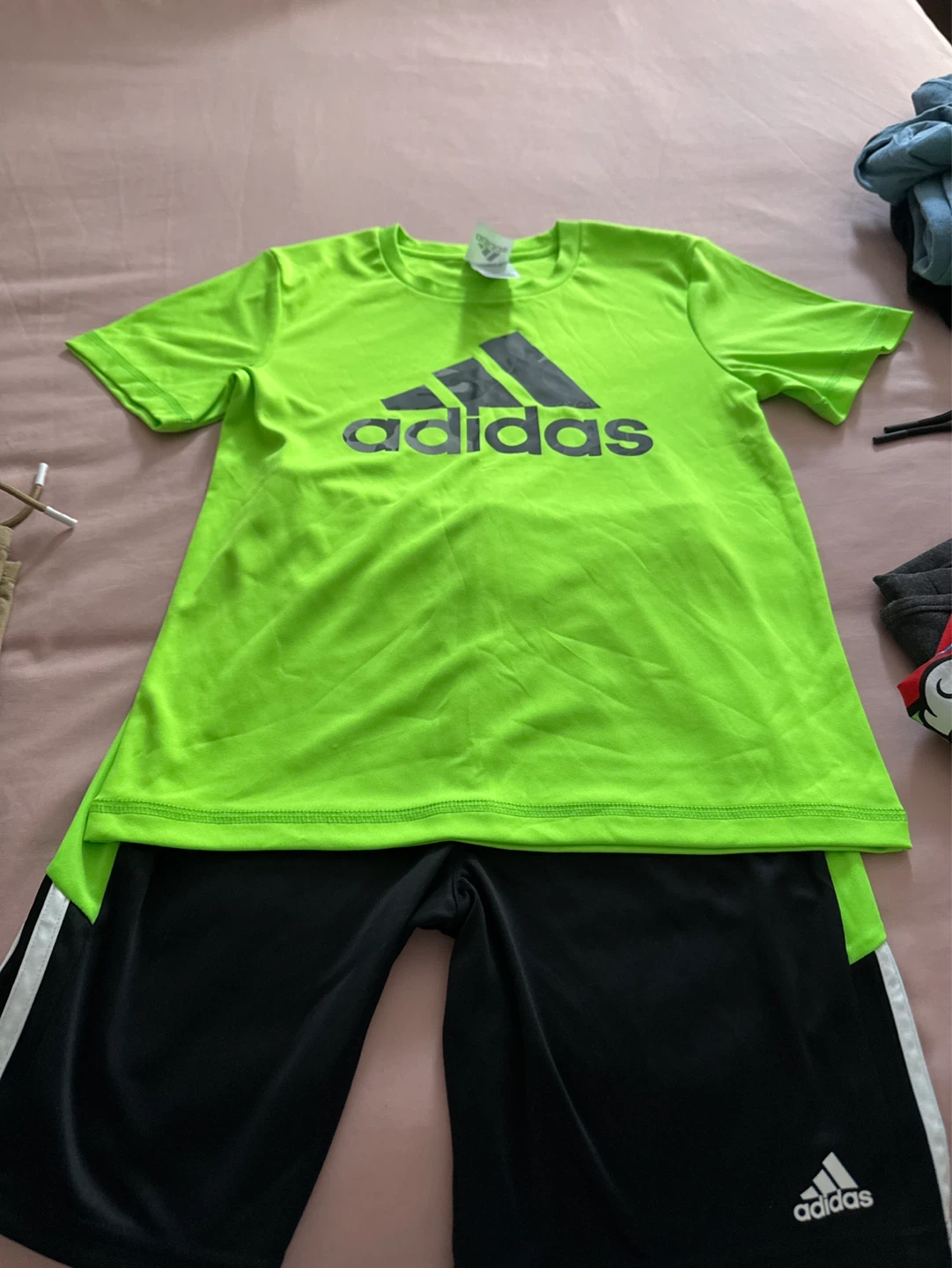 Adidas Youth T-Shirt and Shorts Set - Size 7