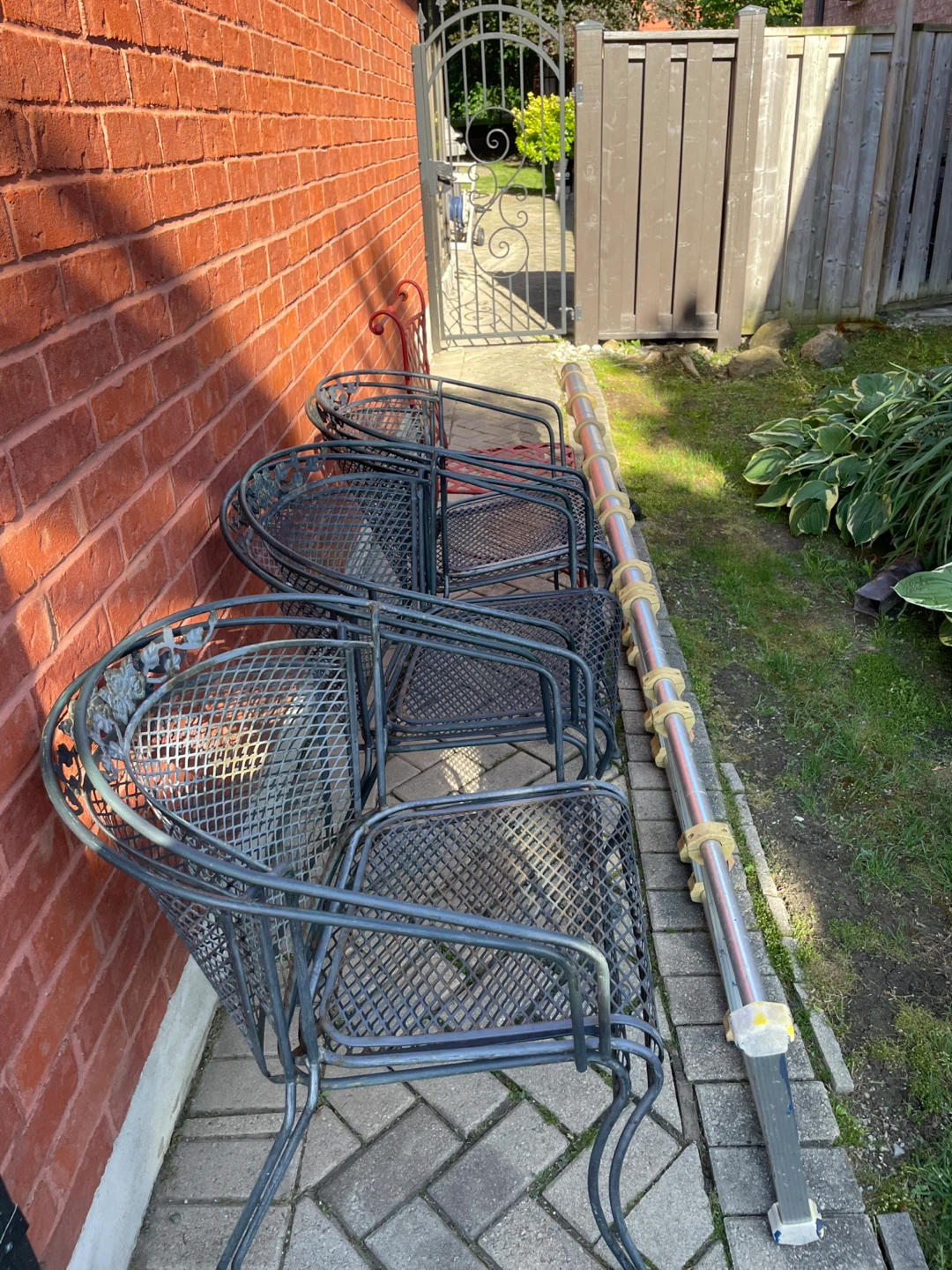 Metal Patio Table and Chairs Set - photo 2