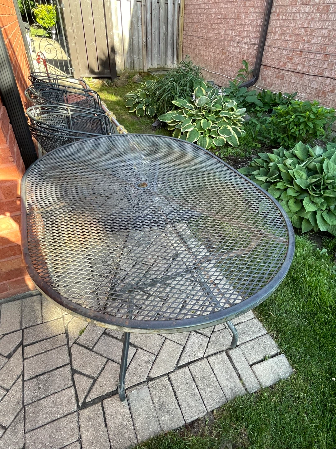 Metal Patio Table and Chairs Set