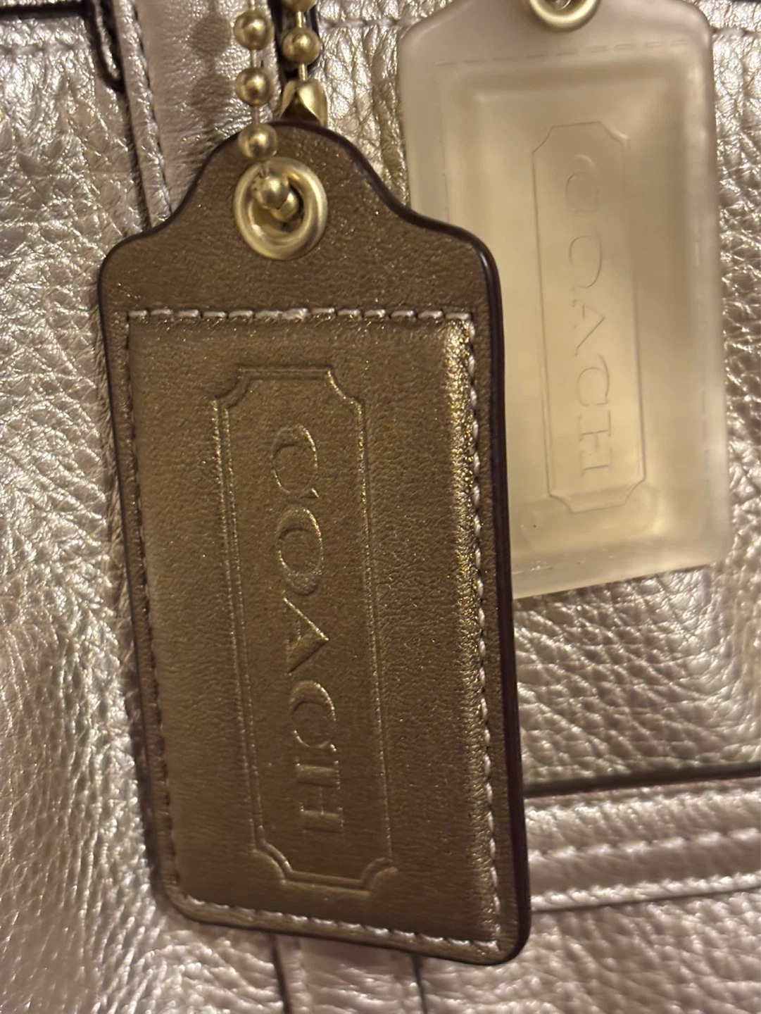 Coach Gold Leather Tote Bag - photo 5