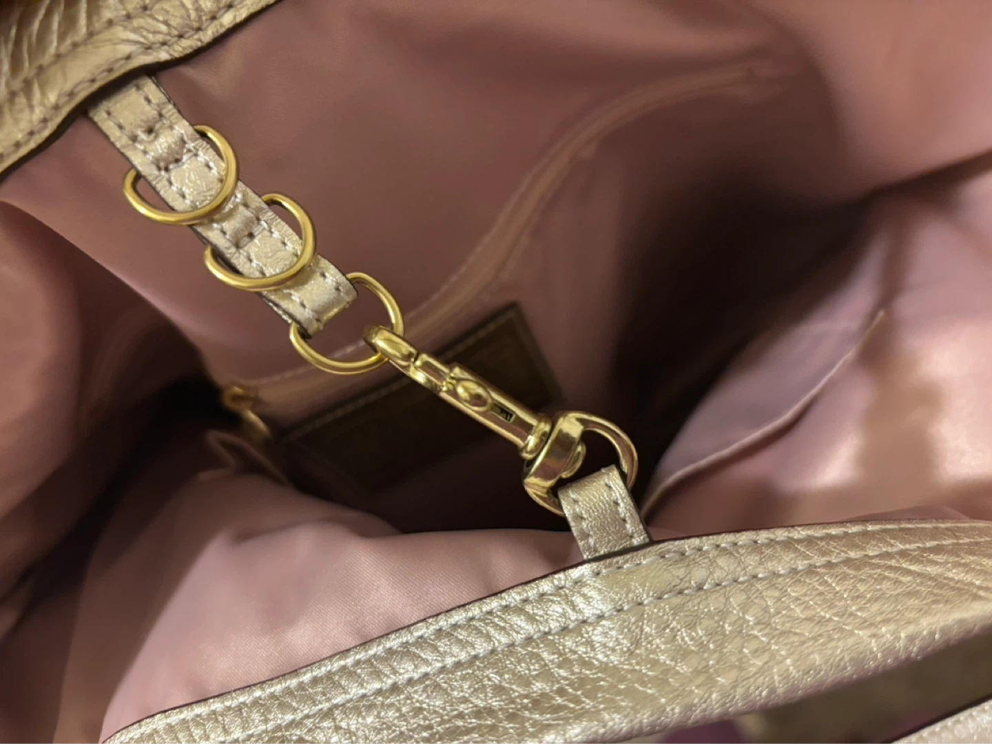 Coach Gold Leather Tote Bag - photo 3