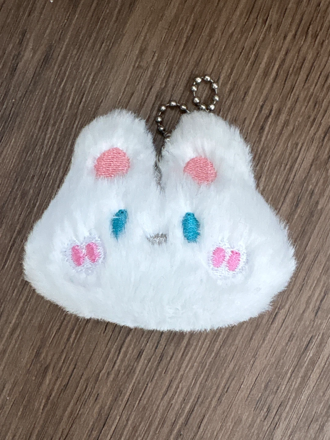 White Bunny Plush Keychain