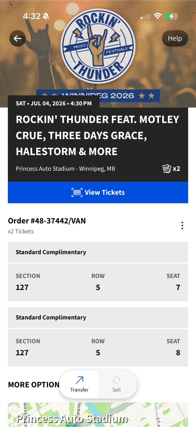 Rockin' Thunder 2 GREAT Tickets! $300+ VALUE