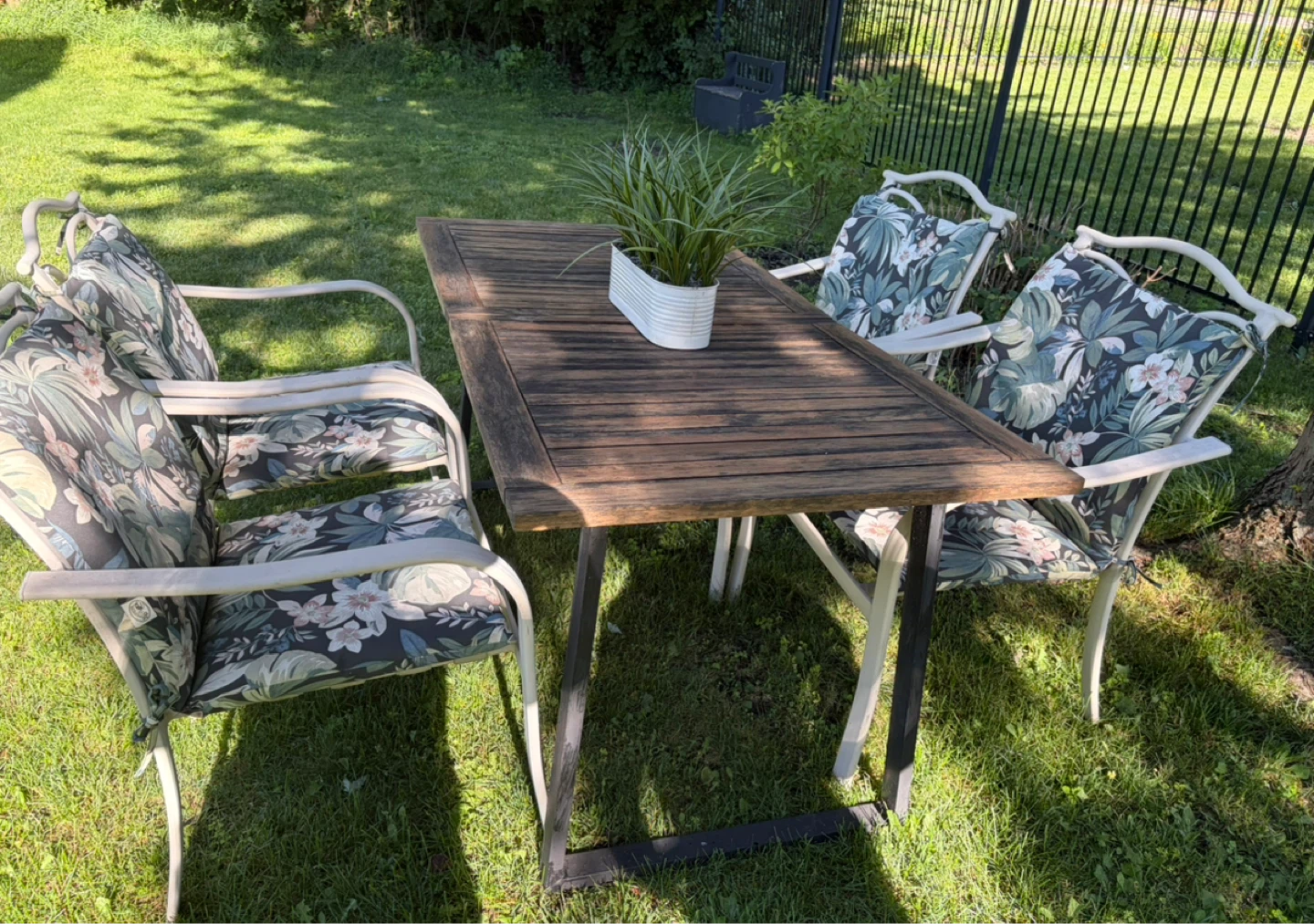Patio Dining Set with Cushions