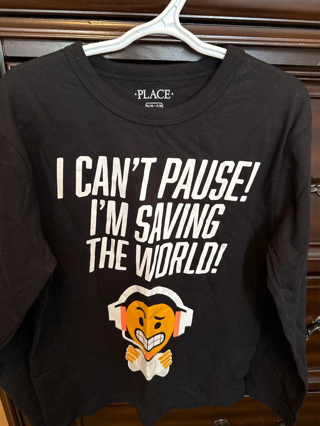 The Place Black Long Sleeve T-Shirt Size M (7/8)