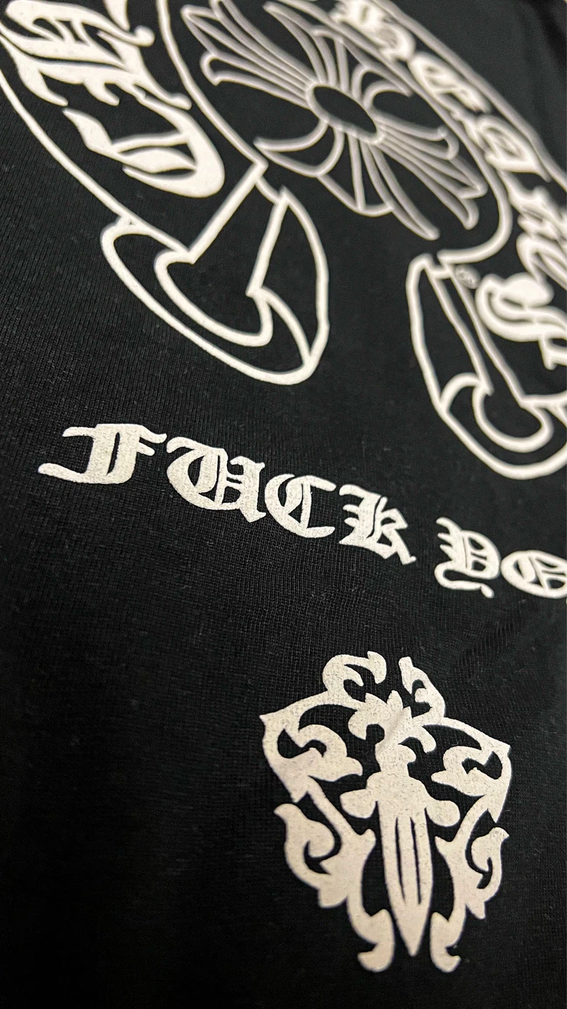 Black Chrome Heart T Shirt - photo 4