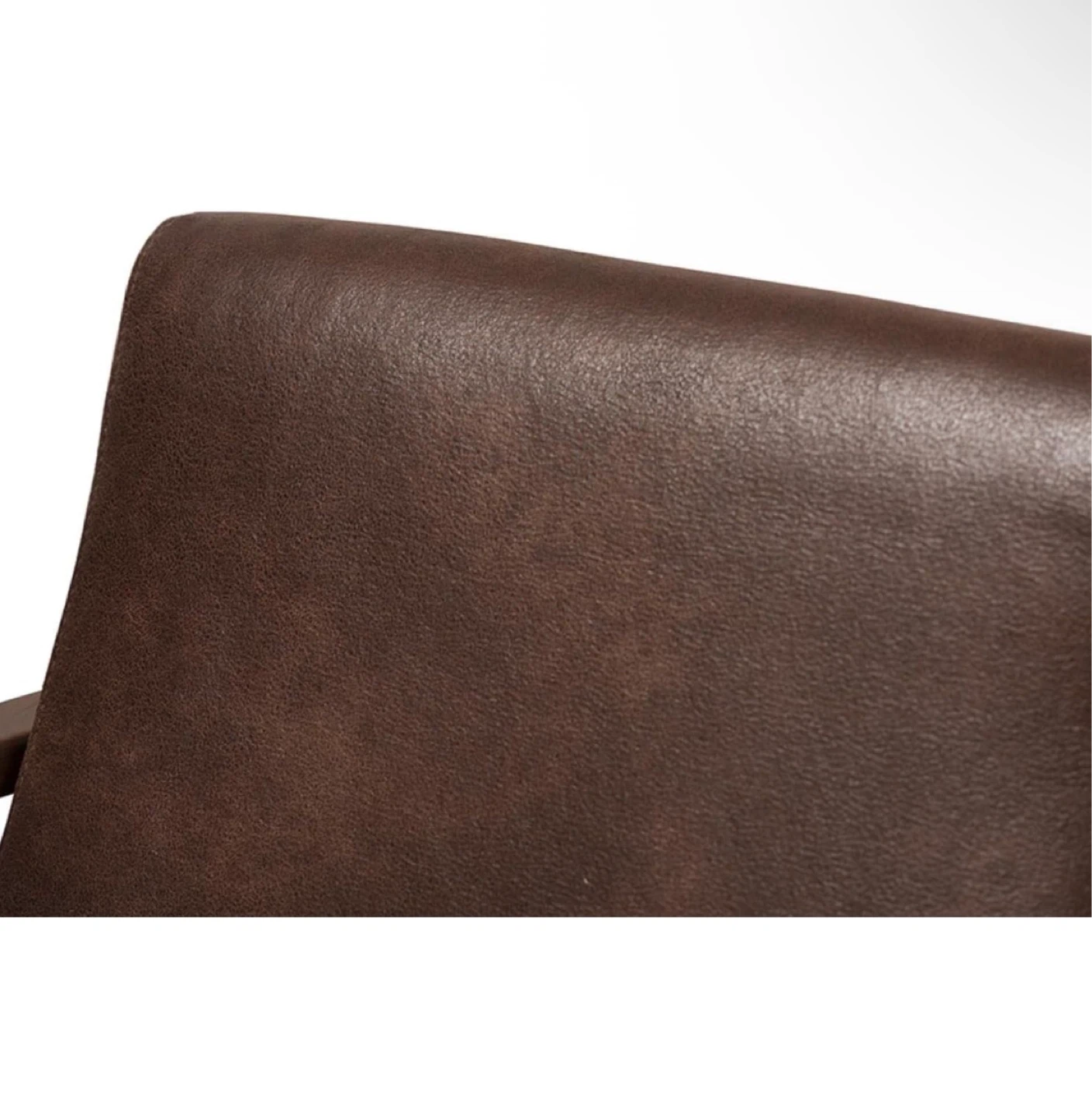 Mid-Century Modern Walnut & Faux Leather Lounge Chair - photo 3