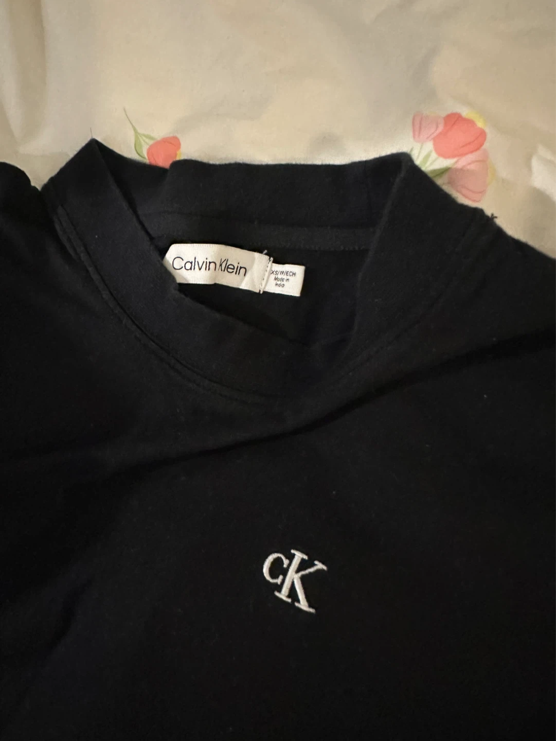 Calvin Klein Black CK Logo Cropped T-Shirt - photo 3