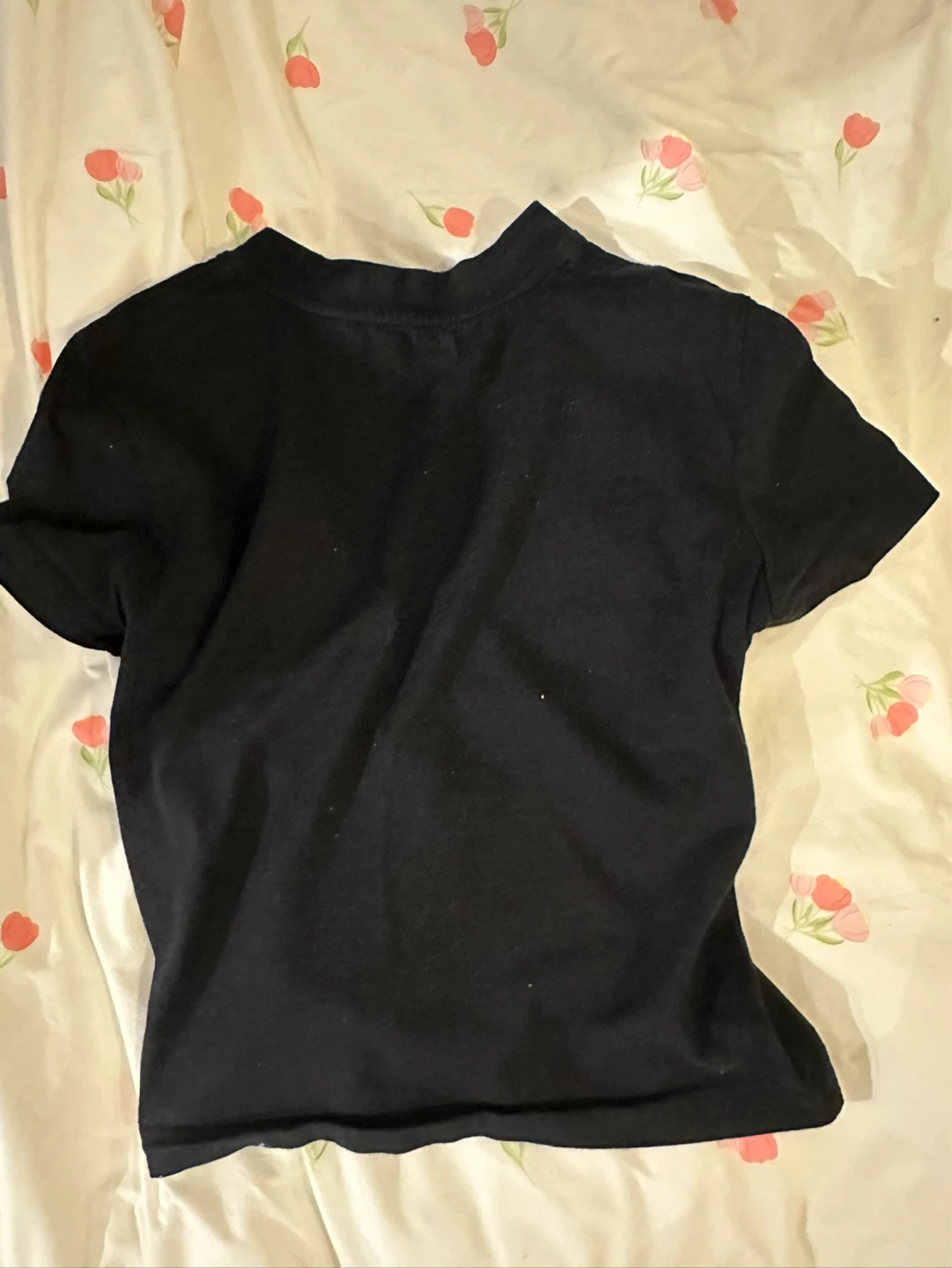 Calvin Klein Black CK Logo Cropped T-Shirt - photo 4