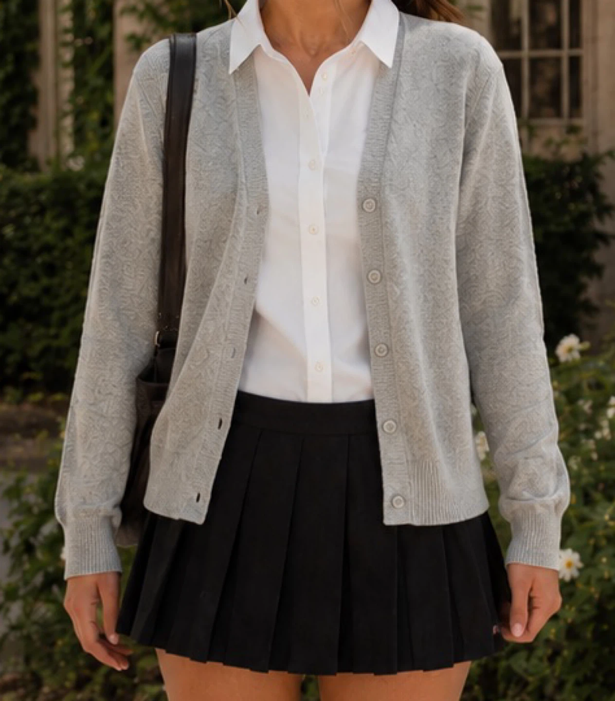 Grey Cardigan Sweater