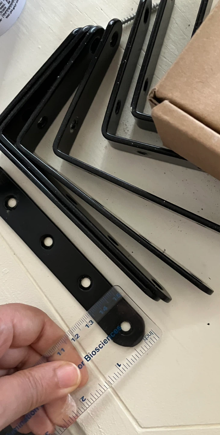 16 Black Metal Shelf Brackets - photo 3