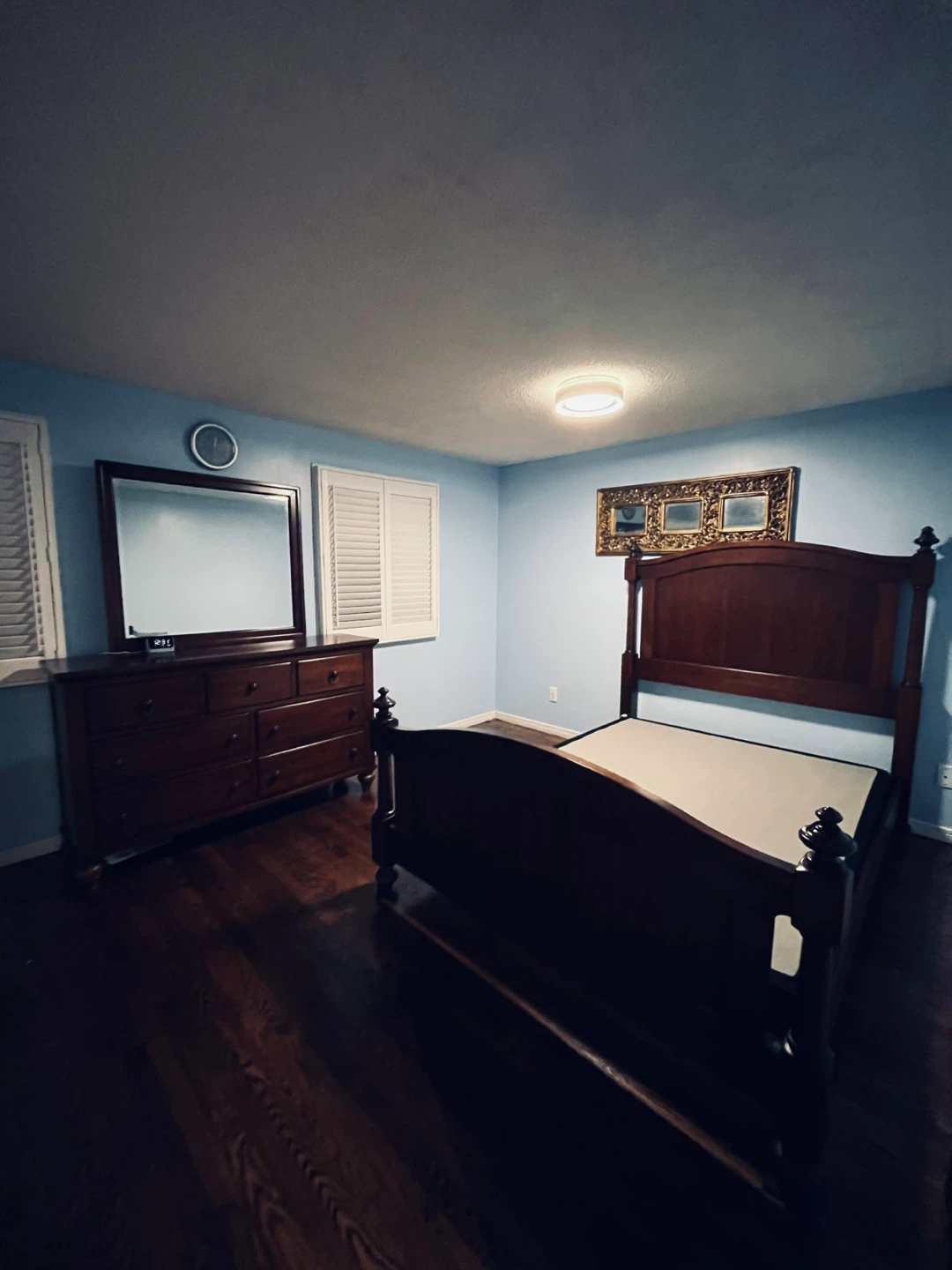 Wooden Bed Frame and Dresser Set - photo 2