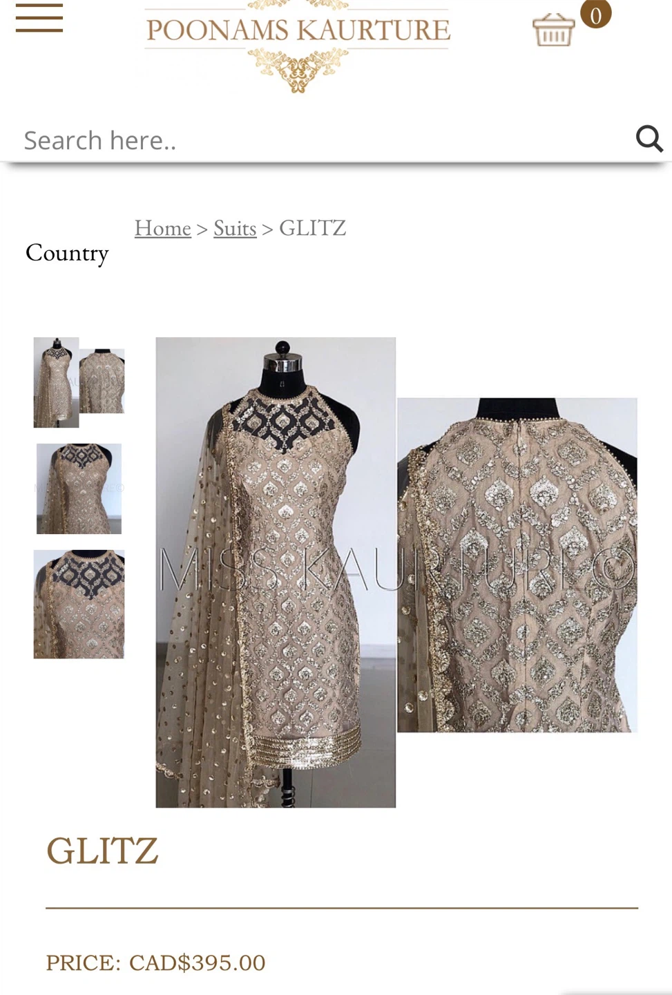 Poonams kaurture Indian suit