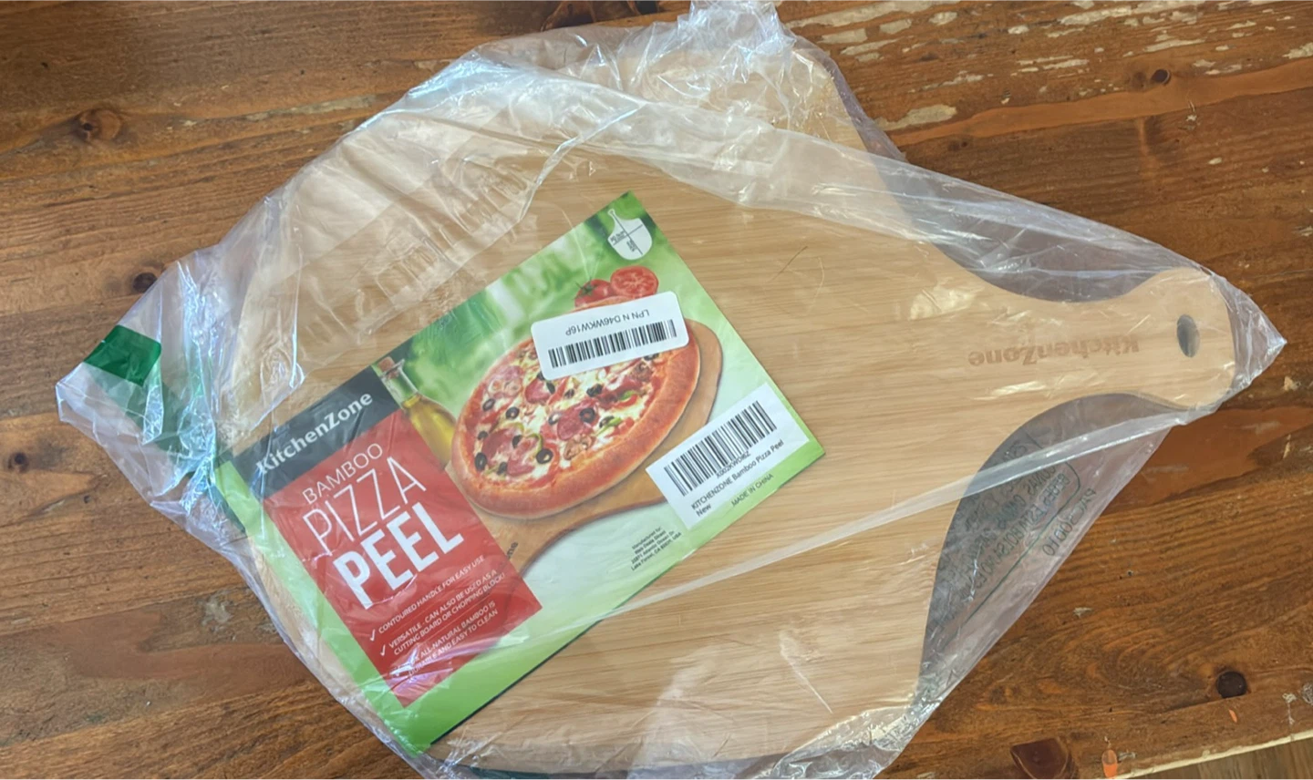 New KitchenZone Bamboo Pizza Peel