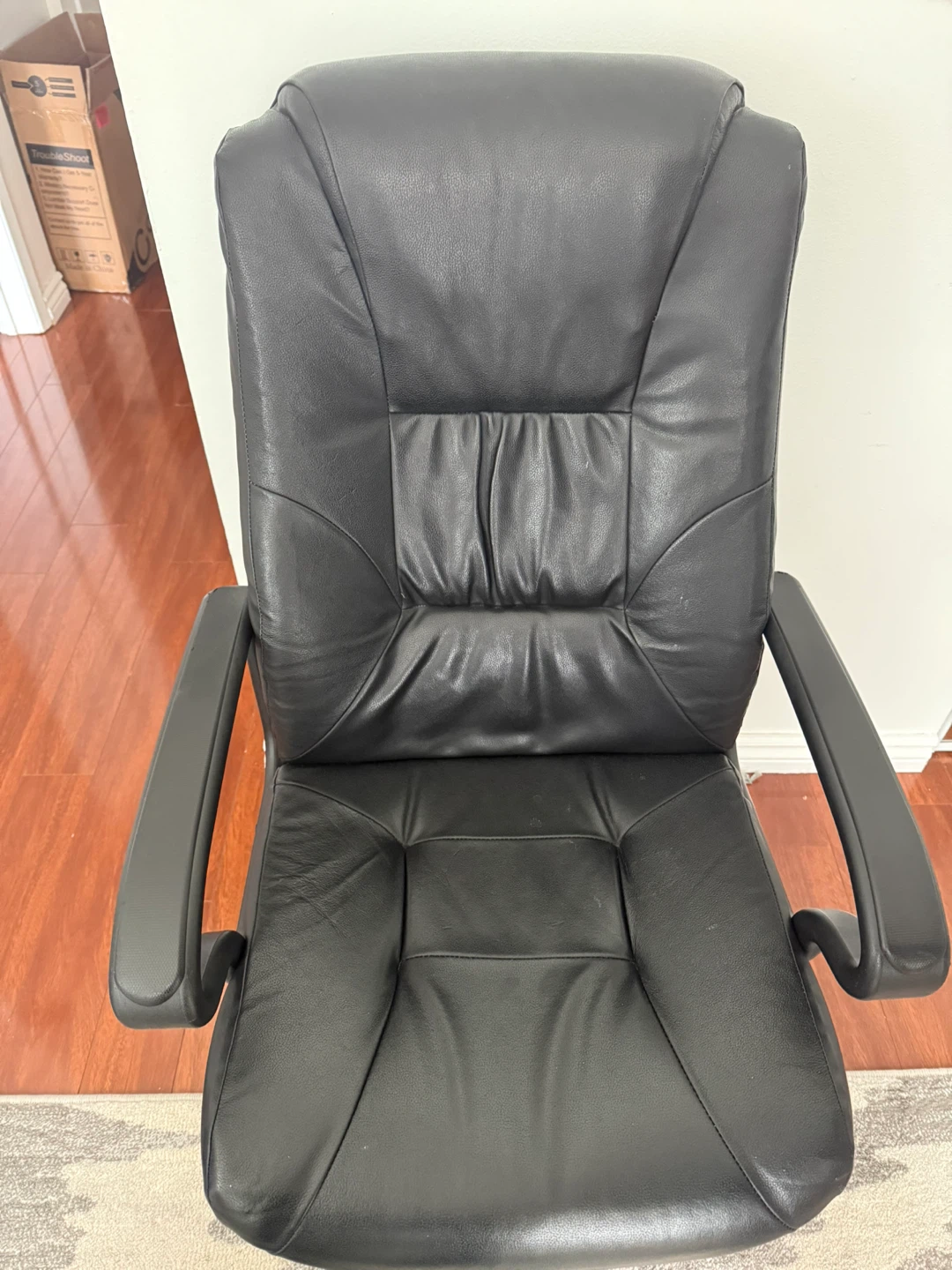 Black Leather Office Chair - photo 3