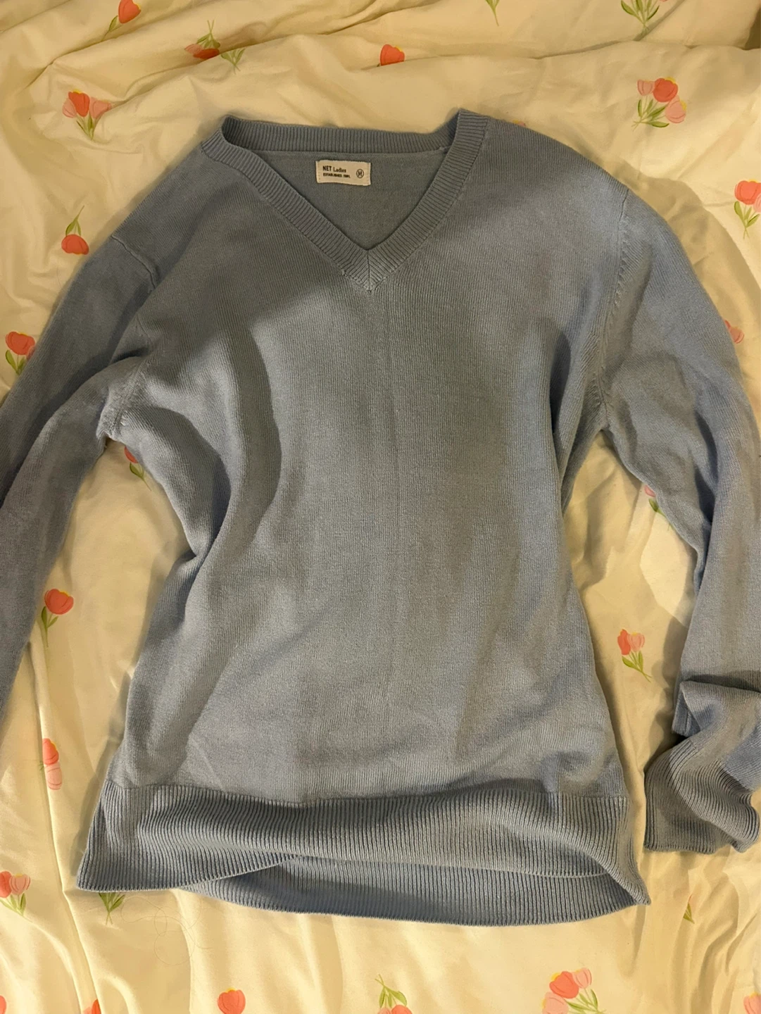 Light Blue V-Neck Sweater - photo 2